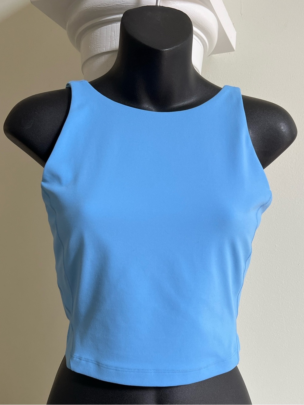 Lululemon Blue High Neck Tank Sports Bra Yoga Top Size 6 LW1DKES.0